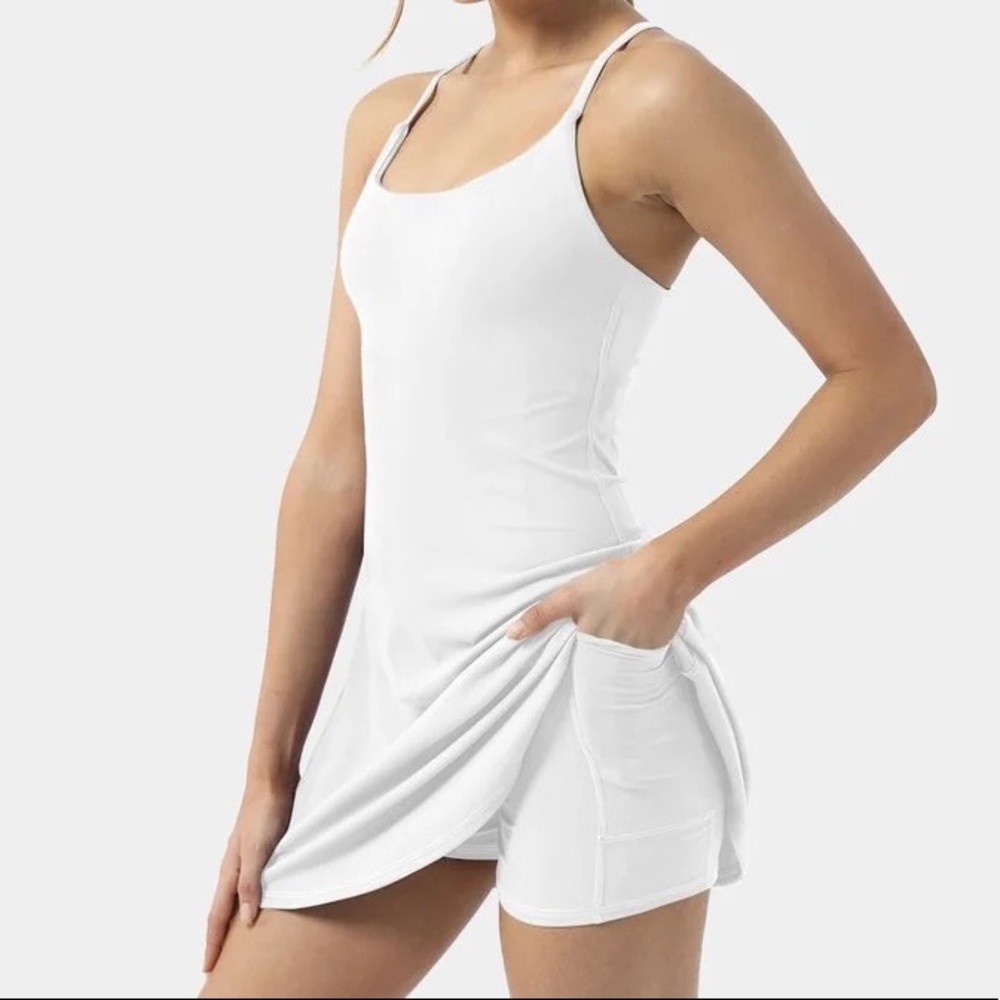 White Outdoor Voices Exercise Dress